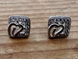 SILBER OHRSTECKER HERZ