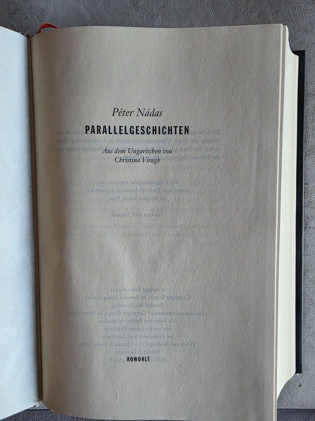 Libri: Péter Nadas - Parallel Geschichten - Roman - 2012 – Nuovo (secondo la descrizione) da Walterswil BE venduto da Lonitti 1