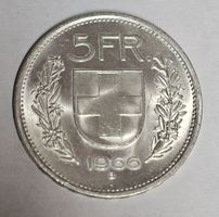 Pièce 5 frs suisse 1966 jamais circulé