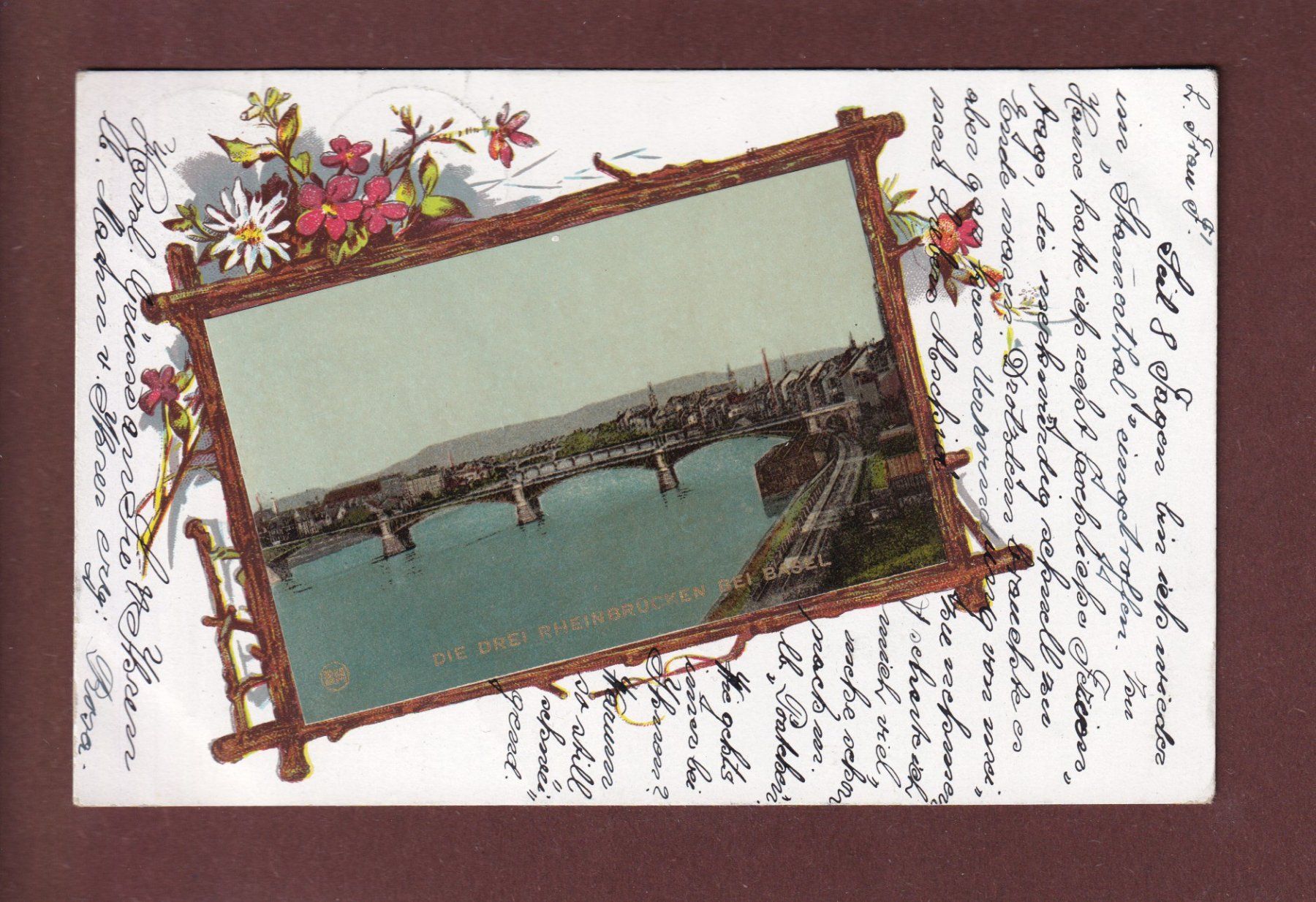 Cartoline postali: BASEL - Die 3 Rheinbrücken - 1903 – Usato da Pully venduto da nicecards