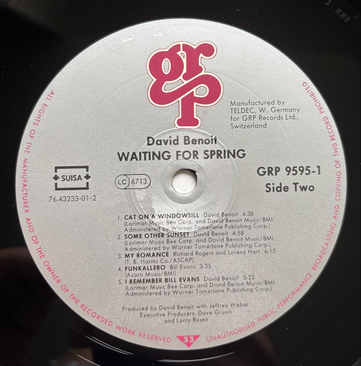 Dischi in vinile: David Benoit - Waiting For Spring LP EX/VG+ – Usato da Neuchâtel venduto da Deivid2 2