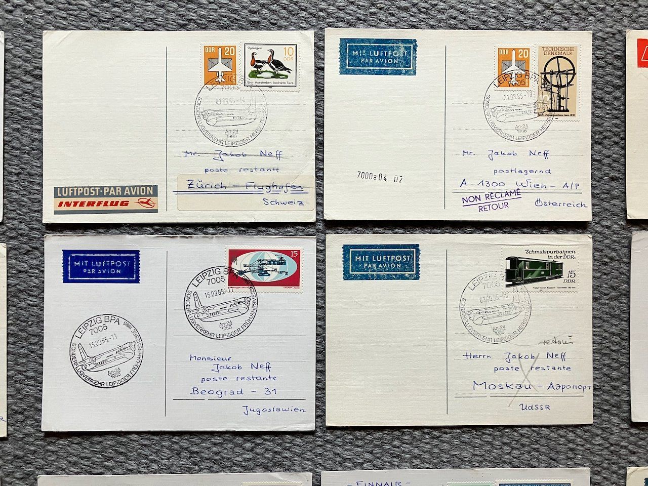 Tutti i francobolli: 23 Flugbelege DDR 1985 – Usato da Nesslau venduto da andi_hon 2