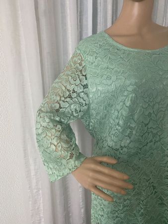 ALFREDO PAULY - edle/stylische Spitzen-Bluse/Shirt, jade, 48