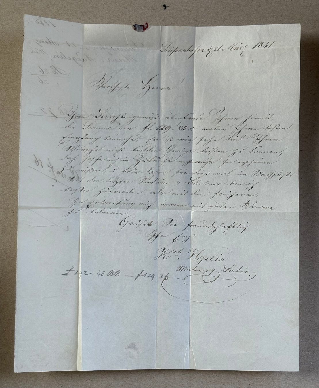 Documenti: ANTIKER BRIEF 1840 – Usato da Ostermundigen venduto da Kari1937 2