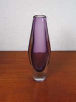 Gunnar Nylund Amethyst Sommerso Kristall Glas Vase 1960er