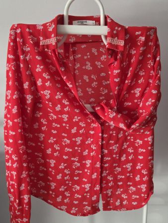Chemise SWEWE Paris rouge à fleurs
