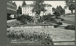 AK sw Heiden AR Kirchplatz, Dorfbrunnen, Postauto ≈ 1956 