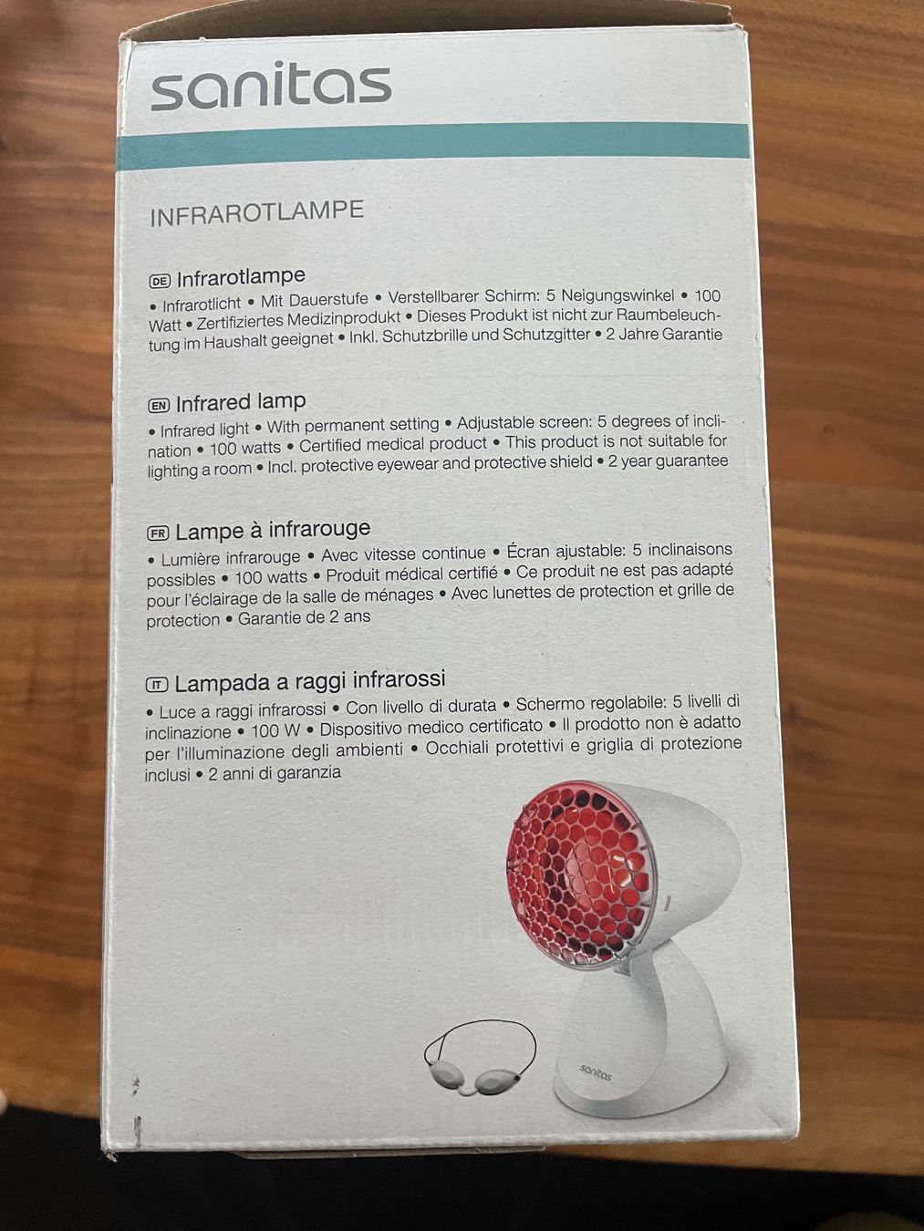 Lampade: sanitas - Infrarotlampe – Usato da Bourguillon venduto da gartenwohnen 1