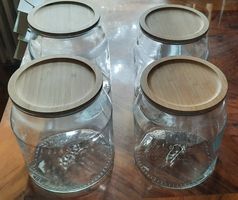 Vorratsgläser Glas mit Bambusdeckel 4er Set IKEA