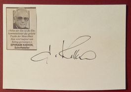 Ephraim Kishon 1924-2005 Autogramm signiert Karte 10x15cm
