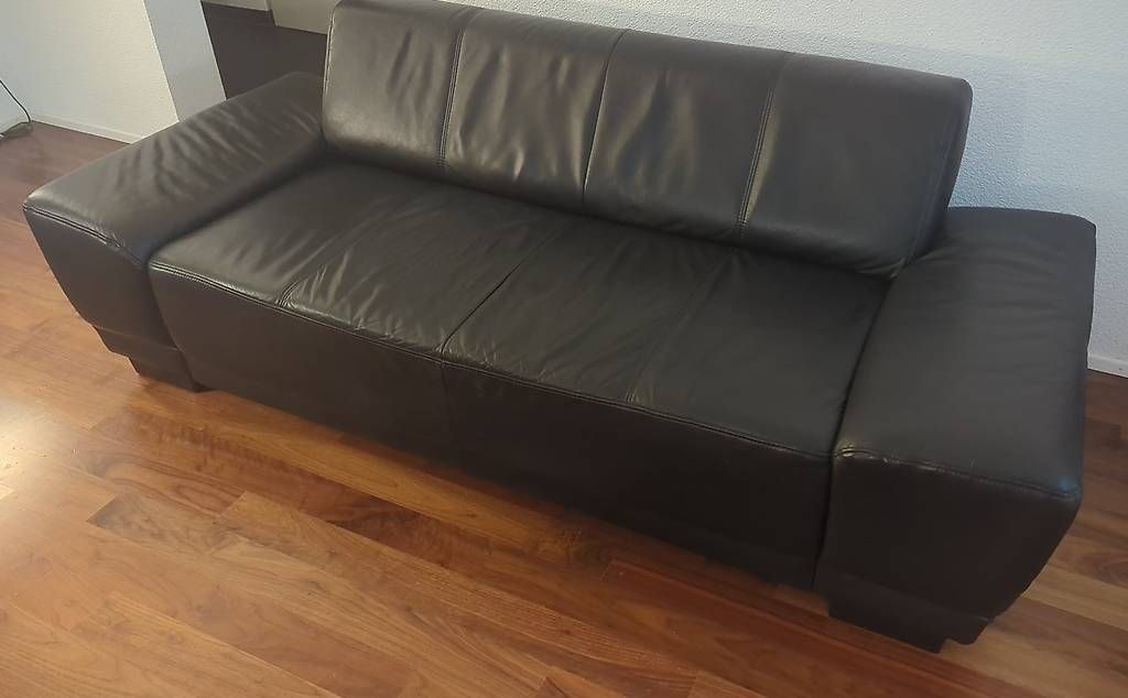 Divani: Leder Sofa Schwarz 3er couch – Usato da Zürich venduto da a25_vj72 1