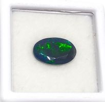 1x Opale noire ovale 12x8 mm - 1.69 ct - Valeur 120.- Fr
