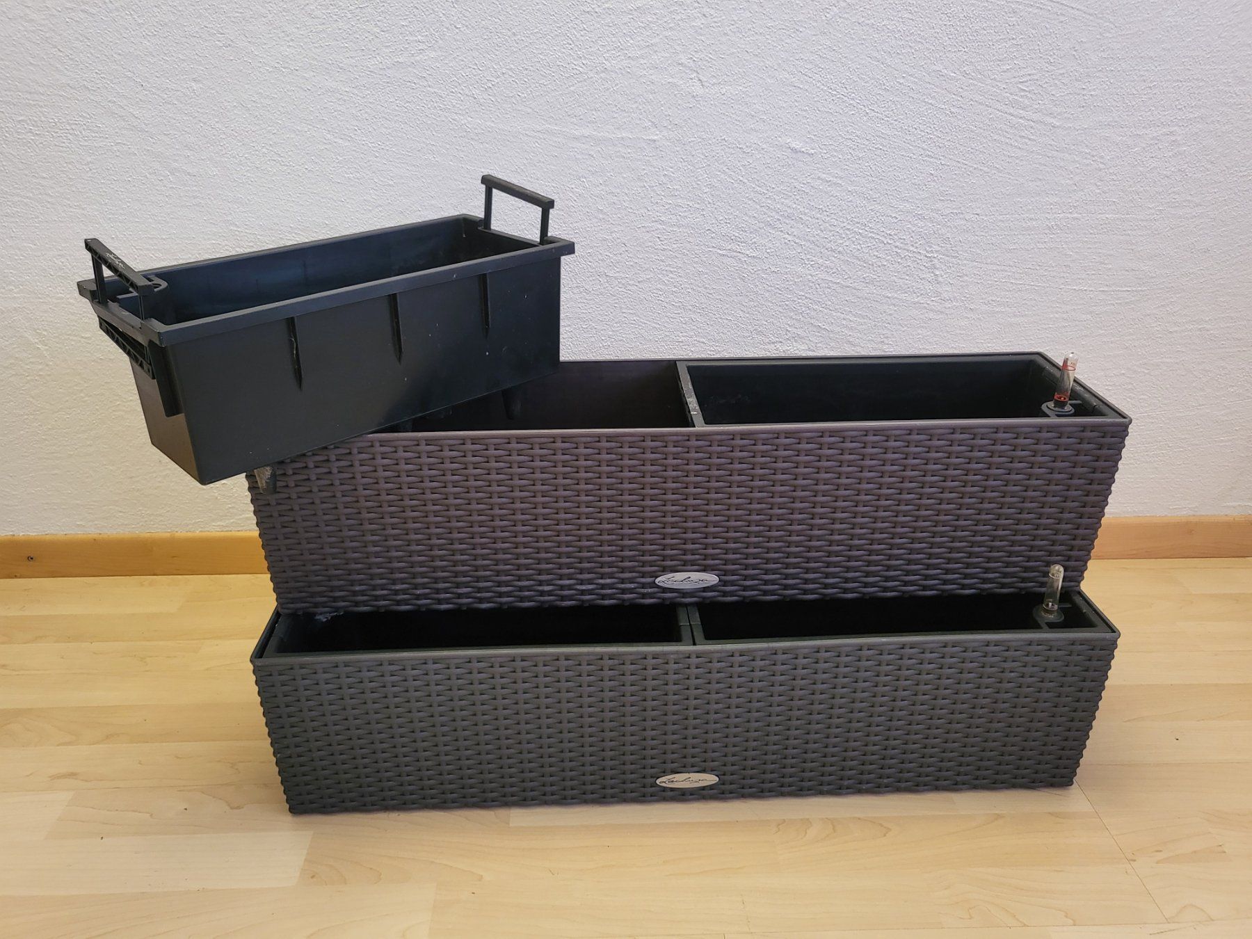 Lechuza Vasi per fiori: Lechuza Bewässerungssystem 2er Set  Rattanoptik – Usato da Pfäffikon ZH venduto da telve 3