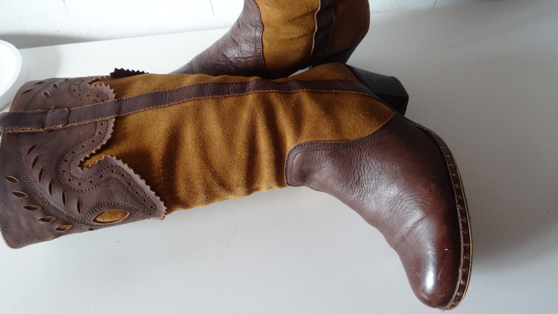 Damenschuhe: Lässiger Leder-Damenstiefel Gr. 38 – Gebraucht aus Siebnen von Gimmisun 2