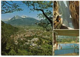 BAD RAGAZ mit Churfirsten, Gonzen u. Alvier