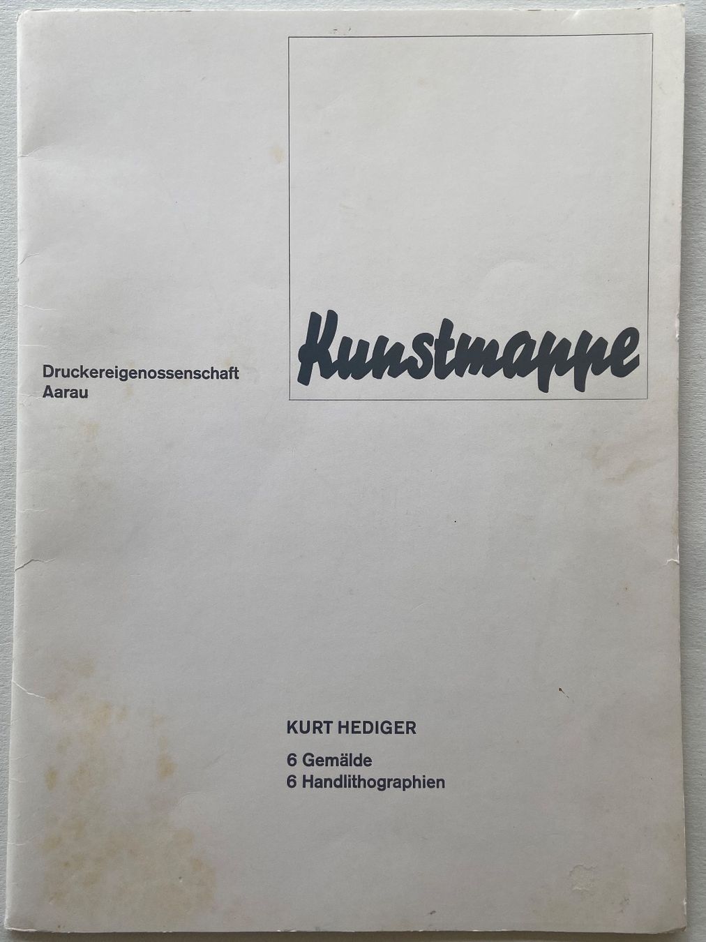Grafica & Litografie: Kunstmappe Kurt Hediger, 6 Gemälde und 6 Handlithographien – Usato da Lenzburg venduto da Boffer1A
