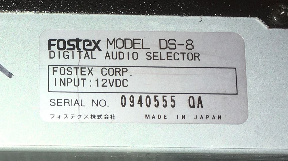 Fostex Console di mixaggio: Fostex DS-8 S/PDIF Digital Audio Selector – Usato da Niederscherli venduto da dampfueli 2