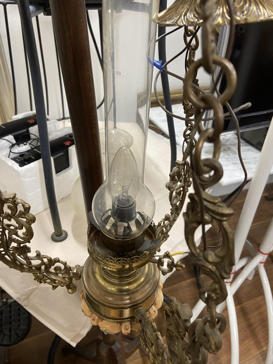Lampade: Alte Hängelampe Jugendstil Messing – Usato da Dietikon venduto da brocki-eyra 3