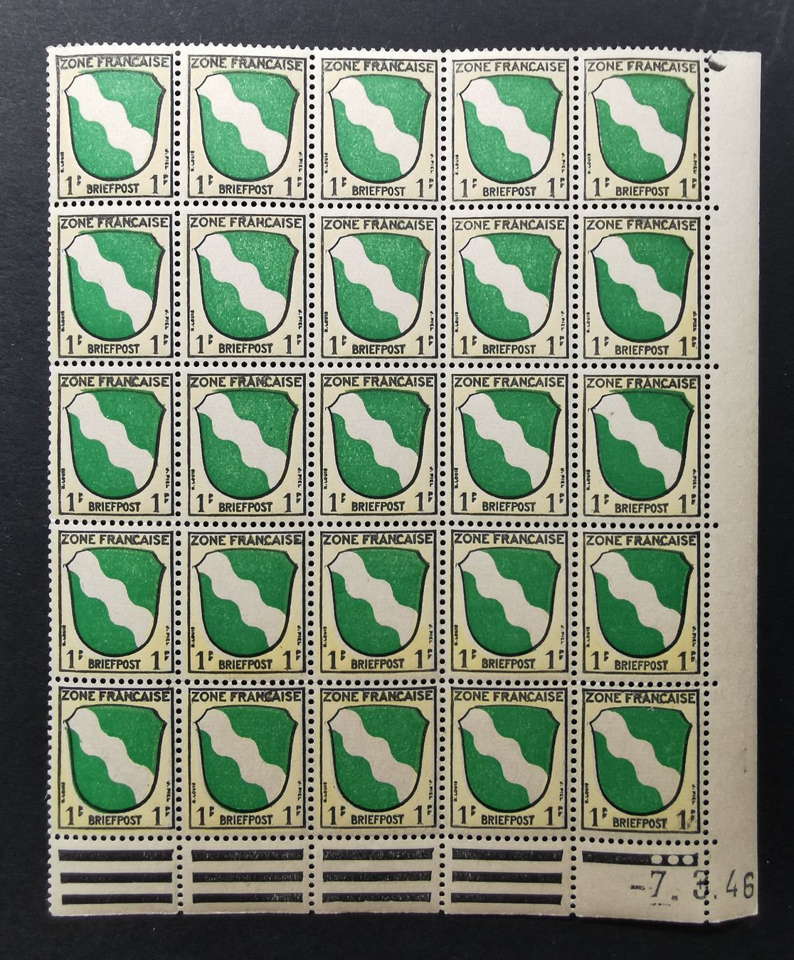 Tutti i francobolli: TR68 Bloc Timbre France 1946 – Usato da Cousset venduto da Patrick_Collections