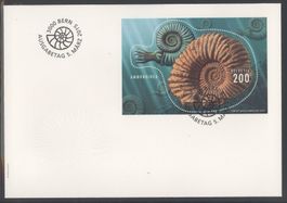 2015, FDC, Sonderblock Ammonit (Nr. 1543), Grossformat E6