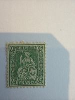 Briefmarke Helvetia 25 Rappen grün