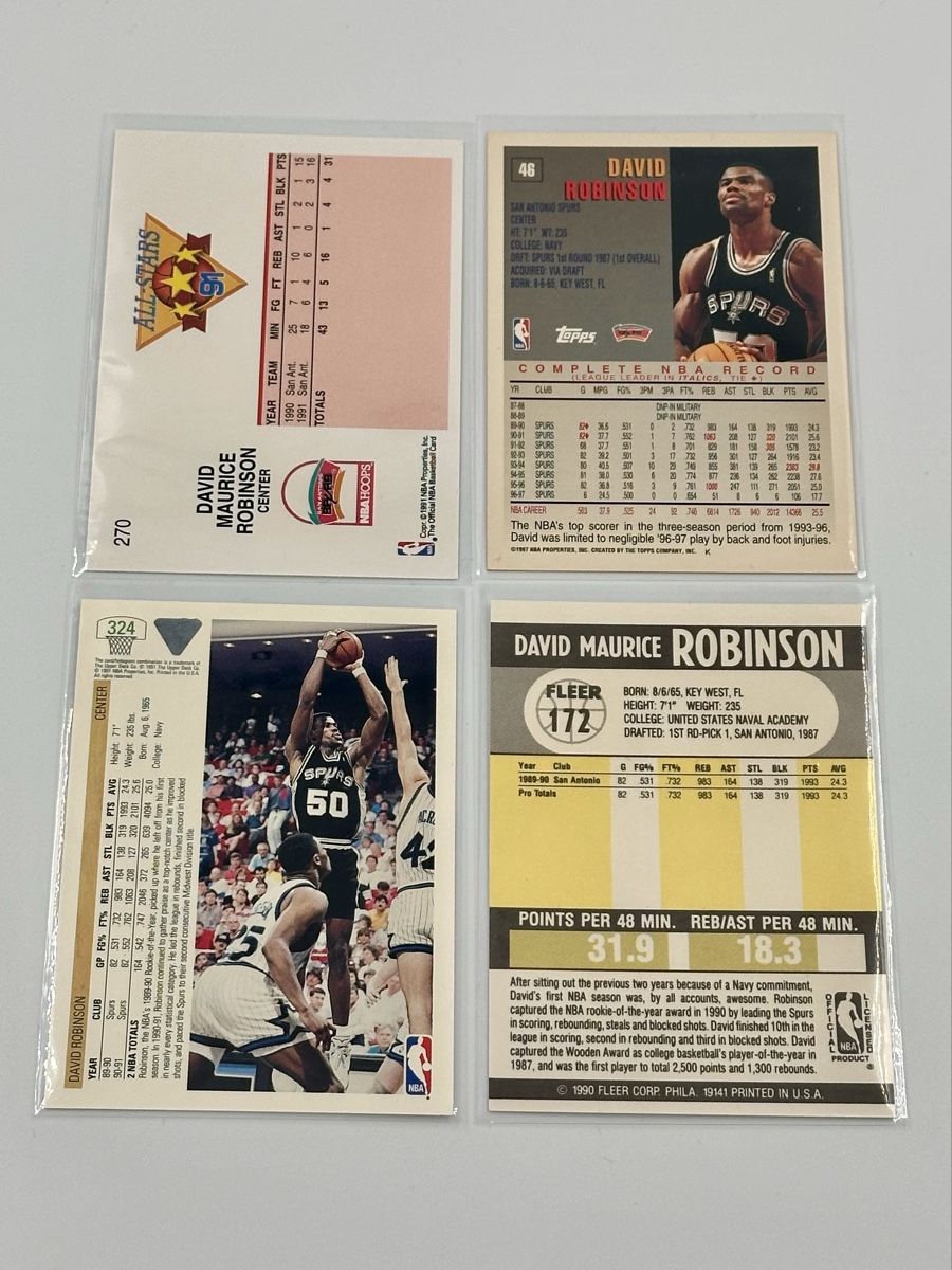 Nba Carte collezionabili: David Robinson Sammlung 4x NBA Trading Card – Usato da Lyss venduto da Swissmantis 1