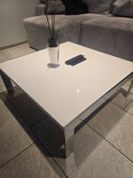 Möbel Pfister Couchtisch weiss-chrom-metall