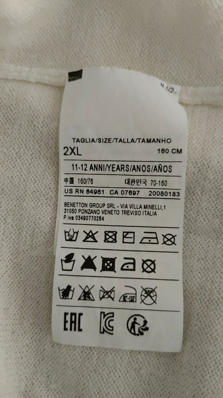 Benetton Giacche & Cappotti: Benetton Jäckli 160 weiss – Usato da Villmergen venduto da toptip1970 3