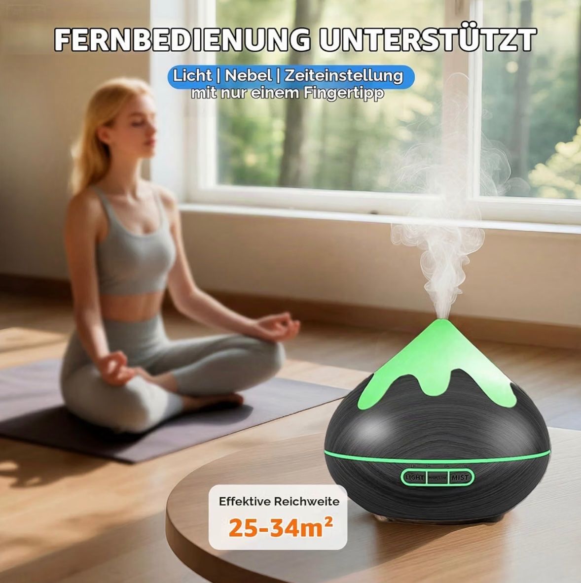 Duftöldiffusoren: Aroma Diffuser, 500ml Ulraschall schwarz schönes Design – Neu und originalverpackt aus Basel von Seifehuesli 5