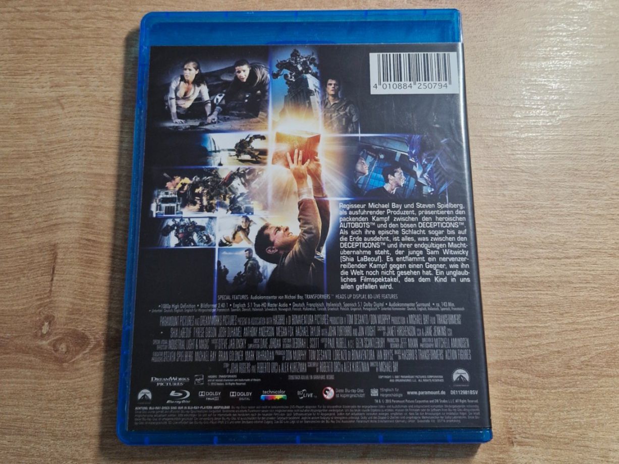 Tutti i DVDs: Transformers (2007) Bluray – Usato da Pfungen venduto da Whitie 1
