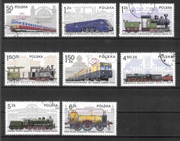 Polen Serie 2543-2550 Eisenbahn Lokomotiven gest. 28.2.1978