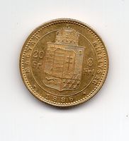 (1216) Ungarn, 20 Francs, 8 Forint, 1886, top stgl