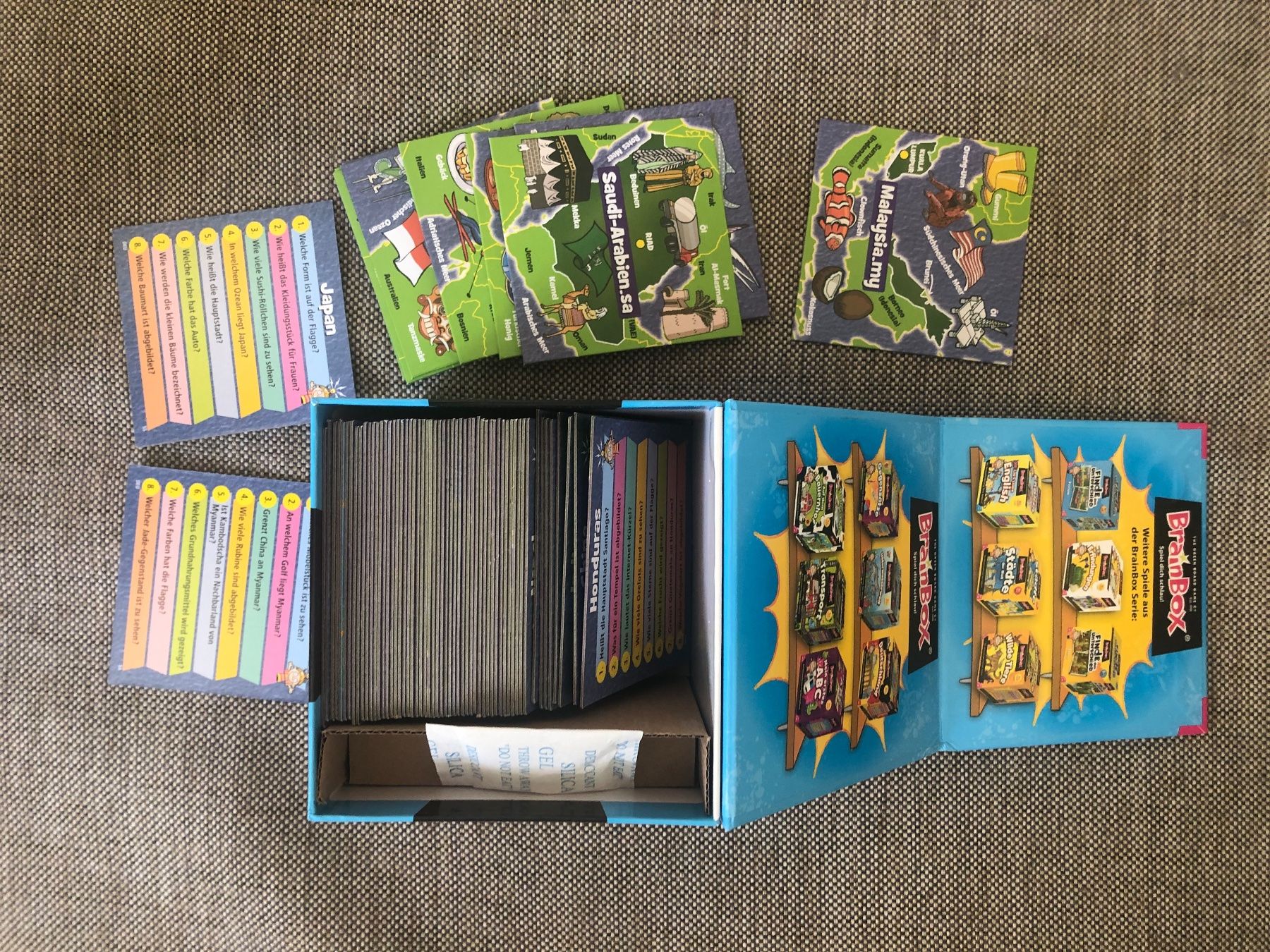 Spiele: Brain Box - Rund um die Welt – Gebraucht aus Aarau von arra7 1