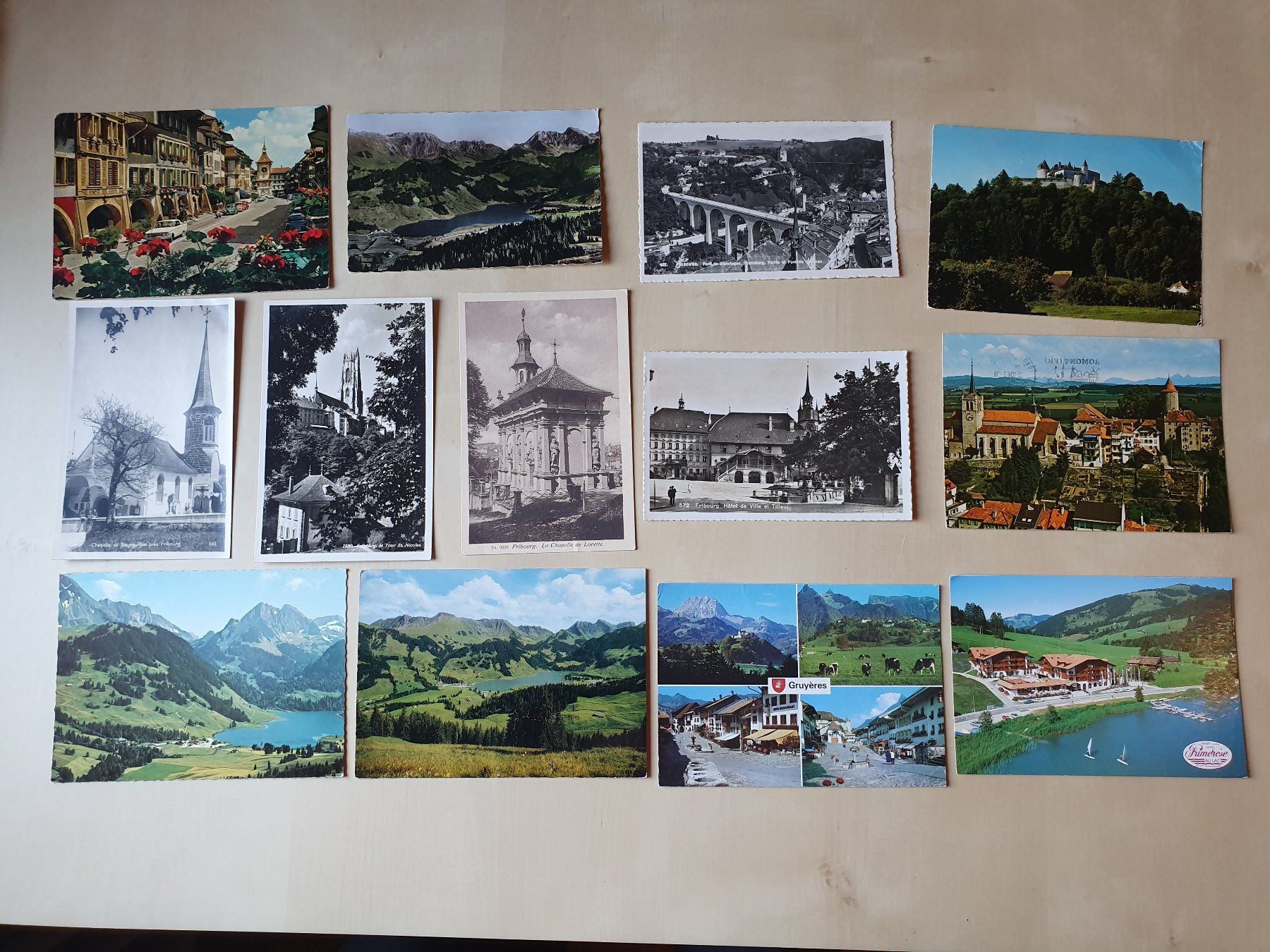 Cartoline postali: 13 x Karten Fribourg ab 1934 – Usato da Stansstad venduto da collectorsshop