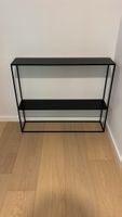 Console noire 2 étagères design moderne bon état