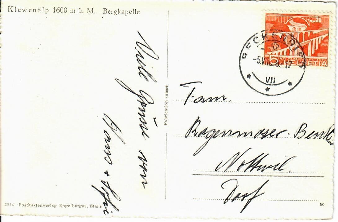 Cartoline postali: Klewenalp – Usato da Hochdorf venduto da Ziegel-16 1