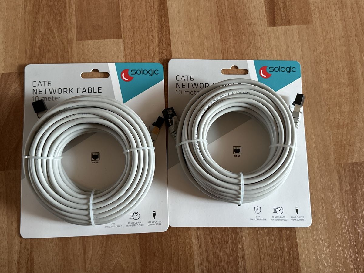 Kabel: 2x Sologic CAT6 Netzwerkkabel, 10 Meter, Neu, Original – Neu und originalverpackt aus St. Gallen von mai_zpt7