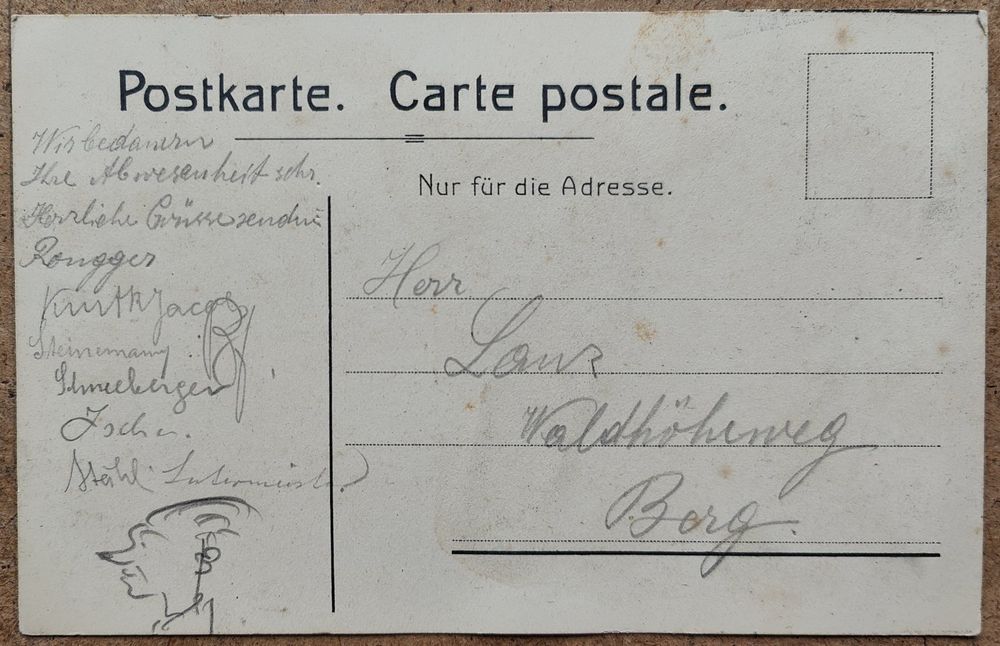 «Ritter, nackte Eva» MVL VS, 1911; Lith Armbruster, Bern Kaufen auf