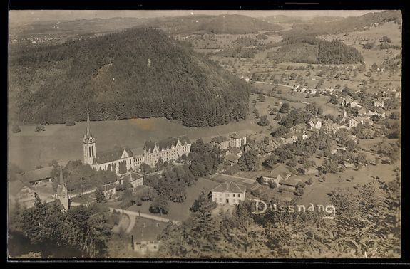 Cartoline postali: AK Dussnang, Ortsansicht mit Kirche – Usato da Berlin venduto da bartko-reher