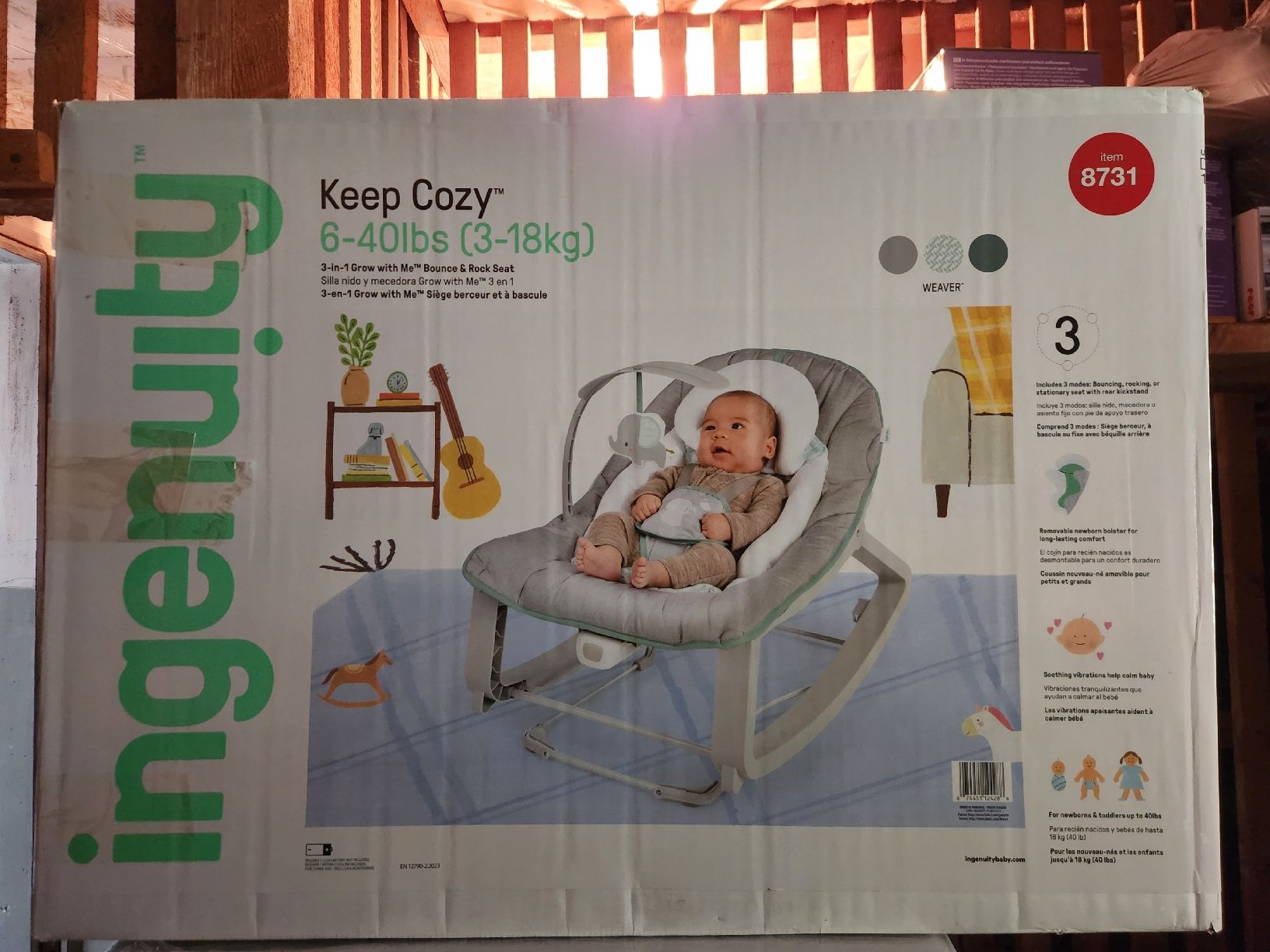 Sdraiette & Sdraiette a dondolo: Kinderwippe Ingenuity Keep Cozy – Usato da Hergiswil NW venduto da Carnival 1
