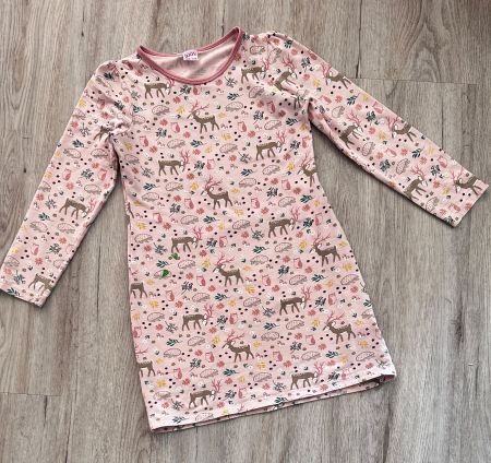 TOP 🩷 Gr 122/128 Nachthemd / Pyjama Waldtiere Reh