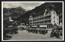 Flüelen, Hotel Urnerhof, im Hintergrund