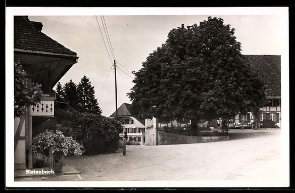Cartes postales: AK Bleienbach, Platz mit großem Baum und Häusern – D'occasion à Berlin par bartko-reher