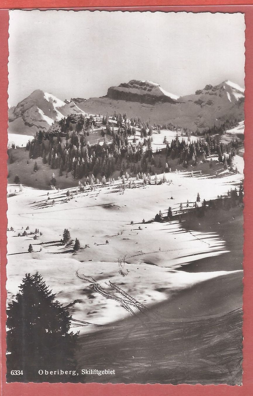 Cartes postales: Oberiberg - Sklilftgebiet - 1955 – D'occasion à Fislisbach par Porano