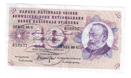Schweizer Banknote 10.00 Fr. 1973