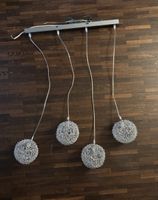 Moderne Hängelampe mit vier Lampen in Silber - neuwertig
