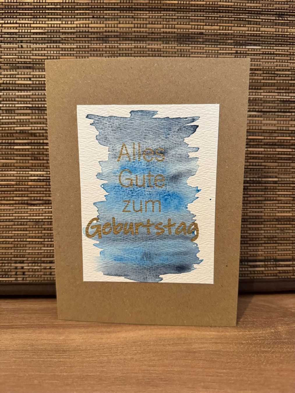 Cartoline: Geburtstagskarte blau/gold – Nuovo (secondo la descrizione) da Dübendorf venduto da ZiKarten