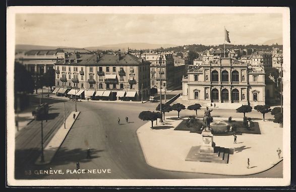 Cartes postales: AK Genève, Place Neuve – D'occasion à Berlin par bartko-reher