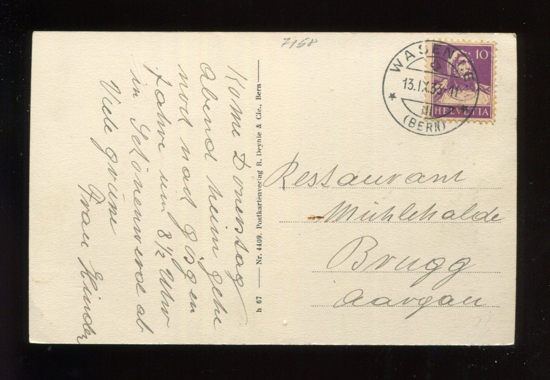 Cartoline postali: Wasen i. E – Usato da Aarau venduto da Elmaar41 1