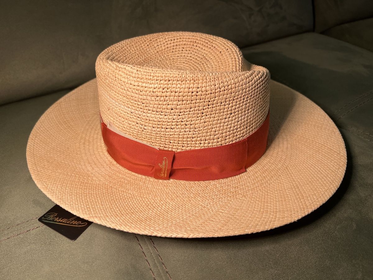 Borsalino Copricapi, berretti & cappellini: Borsalino sunhat fedora- new – Nuovo e nell'imballaggio originale da Corsier GE venduto da Karol_save_planet 7